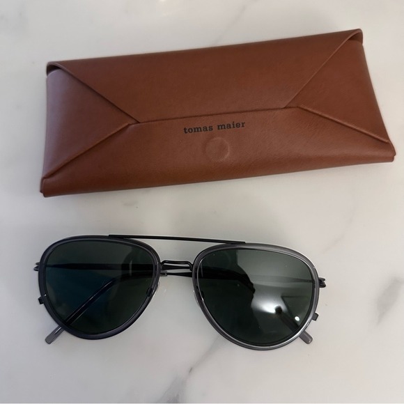 Tomas Maier TM0007S SUNGLASSES black‎ aviator style main image 4